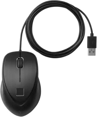 HP 4TS44AA Secure USB Mouse with Integrated Fingerprint Reader Wired Ambidextrous Optical Mouse(USB 2.0, USB 3.0, Black)