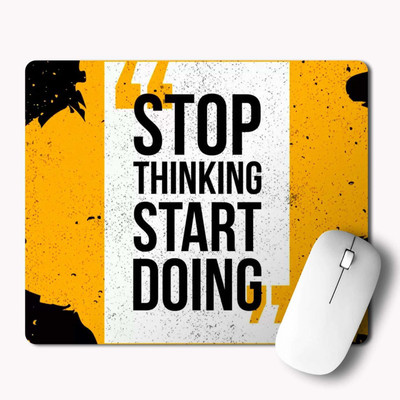 ZORI Non-Slip Stop Thinking Start Doing, Motivational Quotes Printed Mouse Pad for Gaming Computer, Laptop, PC Mouse Pad Non Slip Base Mousepad(Stop Thinking Start Doing)