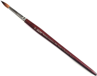 BRuSTRO Kolinsky Imitation Watercolour Round Brush Size - 10(Brown)