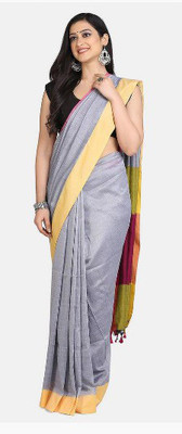 sourav biswas Printed Handloom Viscose Rayon, Pure Cotton Saree(Multicolor)
