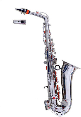 new jaibharat musicals Saxophone brass finish alto saxophone good sound nice looking clarinet case Alto Saxophone Nickel Plated JHBI12 Alto Saxophone(steel, Sax Case Included)