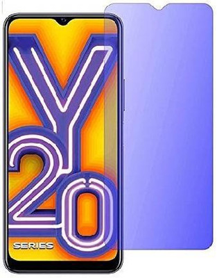 FlipSmartGuard Tempered Glass Guard for VIVO Y20 anti blue ray tempered glass full screen coverage (except edges), smart screen protector full screen coverage ( except edges) blue light resistant eyes protect film for (anti blue) full screen coverage (except edges) transparent, Vivo Y20i, Vivo Y20A(