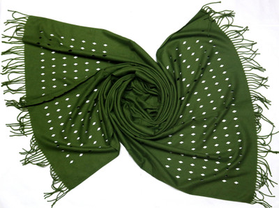 Cashmera Cashmere Solid Women Shawl(Dark Green)
