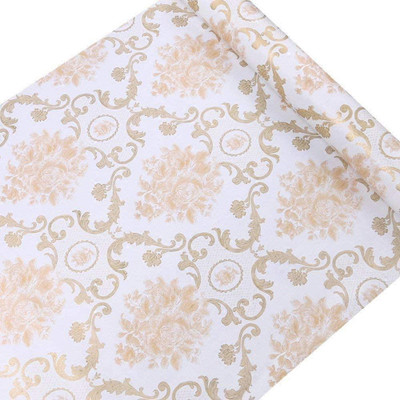 WolTop Vinyl Abstract White Wallpaper(L x W: 1000 cm x 40 cm)