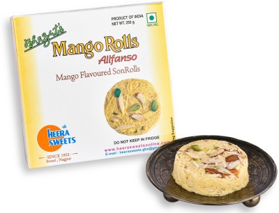 Bhagat's Heera Sweets Mango Flavored SonRolls Mithai 250GM(PACK OF 3) Box(3 x 250 g)