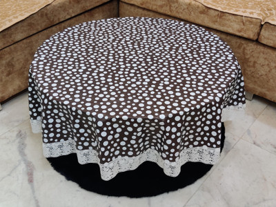 TANLOOMS Printed 4 Seater Table Cover(Black, PVC)
