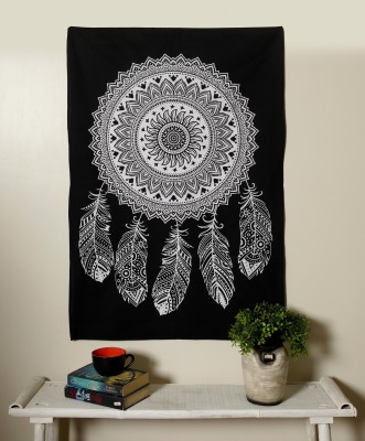 Ravaiyaa - Attitude Is Everything Dream Catcher Printed Small Tapestry Art Tapestry(Black, White)