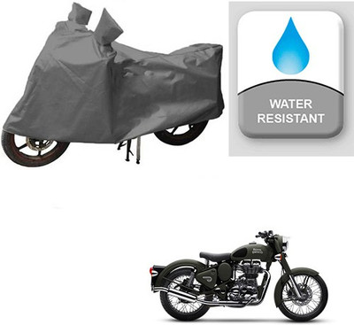 RPSENTTERPR Waterproof Two Wheeler Cover for Royal Enfield(Battle, Grey)