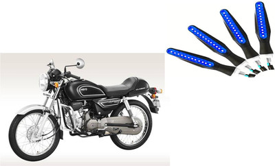 Buras Front, Rear LED Indicator Light for Hero Splendor pro classic(Blue)
