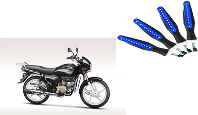 Buras Front, Rear LED Indicator Light for Hero Splendor Plus(Blue)