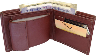 WALLETO Men Casual Brown Artificial Leather Wallet(10 Card Slots)