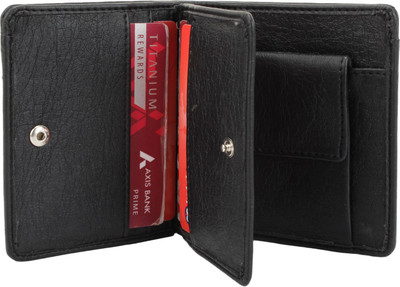 Shiv Men Black Artificial Leather Wallet(6 Card Slots)