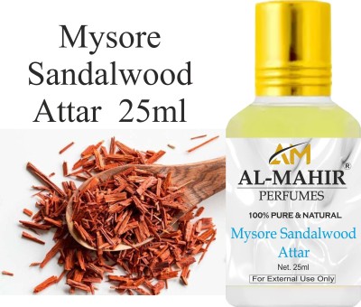 Al-Mahir Mysore Sandalwood Attar 25ml (Non-Alcoholic) Floral Attar Floral Attar(Sandalwood)