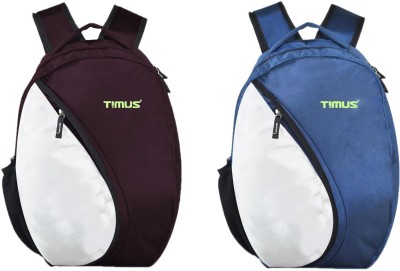 Timus Celebrity 18 L Laptop Backpack(Blue, Purple, White)