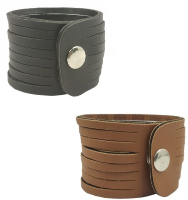 Stylewell Leather Bracelet Set(Pack of 2)