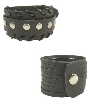 Utkarsh Leather Bracelet Set(Pack of 2)