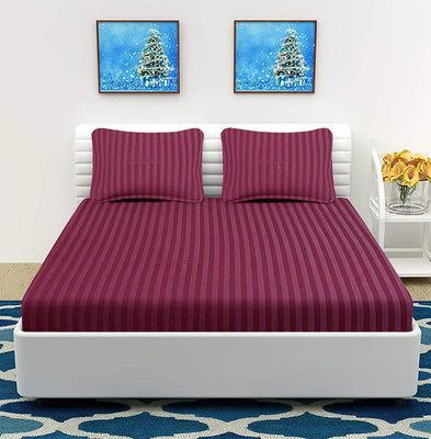 PANIPAT HANDLOOMS Polycotton King Flat 220 TC Solid Bedsheet(Pack of 1, Purple)