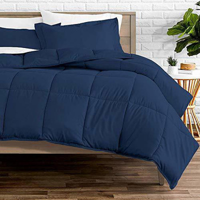 EAlma Solid Single Comforter for  AC Room(Microfiber, Blue)