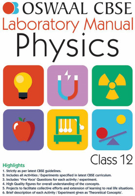 Oswaal CBSE Laboratory Manual Class 12 Physics Book (For 2022 Exam)(English, Paperback, Oswaal Editorial Board)