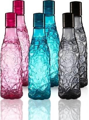 AVAIKSA 1000 ml PET Bottle(Pack of 6, Multicolor)
