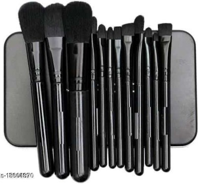 Sidharth beauty Professional Cosmetic Makeup Brushes Set Professional Foundation Blending Blush Face Liquid Powder Cream Cosmetics Makeup black color Kit With Leather Pouch (Pack of 24)(Pack of 24)