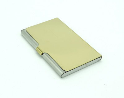 Maskey SS Premium Quality Glossy Full Gold Designer Visiting Card / Business Card / Credit Card Holder 20 Card Holder(Set of 1, Gold)