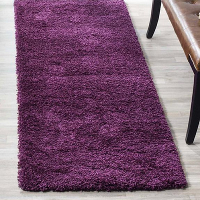 shopgallery Purple Polyester Runner(2 ft,  X 5 ft, Rectangle)