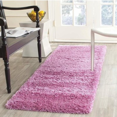 shopgallery Pink Polyester Runner(2 ft,  X 140 cm, Rectangle)