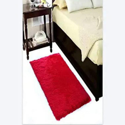 shopgallery Red Polyester Runner(2 ft,  X 4 ft, Rectangle)