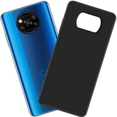 MOBIGENIX Back Cover for POCO X3(Black, Grip Case, Pack of: 1)