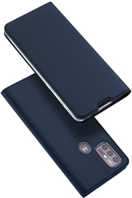 Dux Ducis Flip Cover for Motorola G30(Blue, Shock Proof)