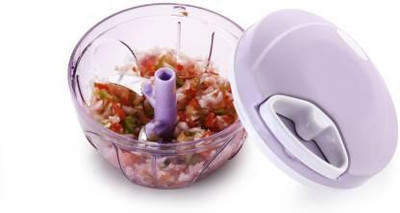 Pyzel New Hndy Mini Plstic Chopper with 3 Bldes, (450 ml) Vegetble & Fruit Chopper (1 SMART MINI FOOD PROCESSOR CHOPPER 450 ML) Vegetable & Fruit Chopper(1)