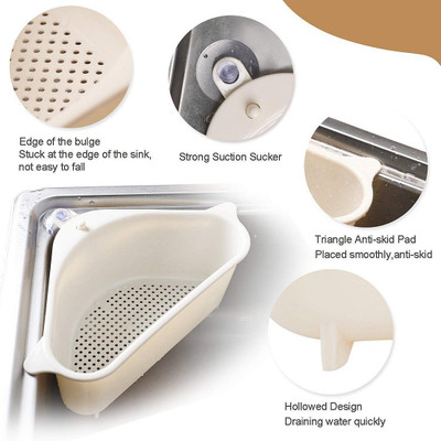 Shreejee Sink Basket/Sink Storage Basket/Soap Sponge Holder Strainer(Multicolor Pack of 1)