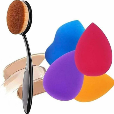 MN Foundation brush for Personal with Beauty Blender(5 Items in the set)