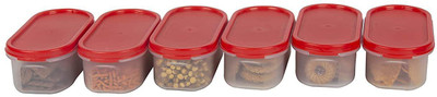 Cutting EDGE Plastic Utility Container  - 535 ml(Pack of 6, Red)