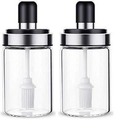 SEASPIRIT Glass Utility Container  - 250 ml(Pack of 2, Multicolor)