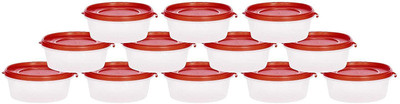 Cutting EDGE Plastic Grocery Container  - 500 ml(Pack of 12, Red)