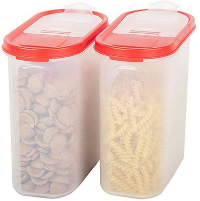Cutting EDGE Plastic Utility Container  - 2400 ml(Pack of 2, Red)