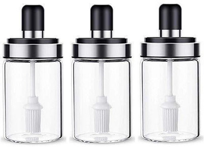 SEASPIRIT Glass Utility Container  - 250 ml(Pack of 3, Multicolor)