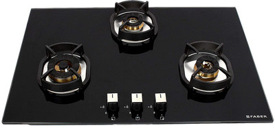 FABER Hob/Hobtop Nexus IND HT783 CRS BR CI AI Glass Automatic Hob(3 Burners)