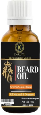 indianlife KARLYN 10X Fast Beard Growth Oil With Almond & Avocado - Promotes Growth, Nourishment - Paraben Free & SLS Free(30Ml) Hair Oil(30 ml)