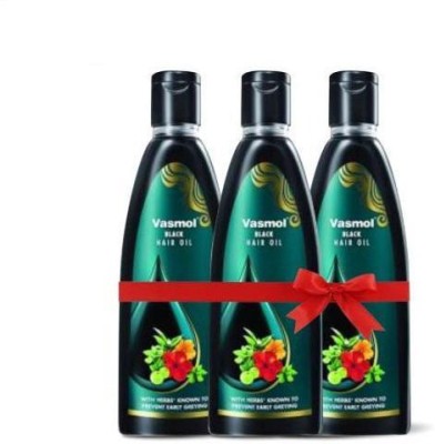 VASMOL Black Hair Oil - 3 x 200 ml Packs Hair Oil(600 ml)