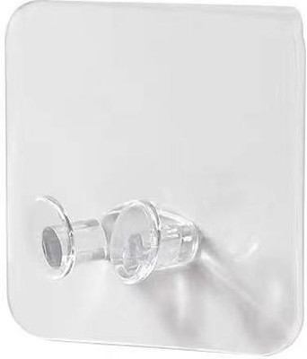 truenook Adhesive Hooks, Adhesive Toothbrush Holder Wall Mounted, Multi-Function Wall Storage Hook, Transparent Seamless Reusable, Power Plug Socket Holder, Razor Holder - 6 PCS Hook 6(Pack of 6)