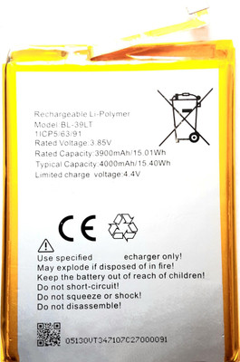 FULL CELL Mobile Battery For  Tecno Spark 4 / Tecno Camon 12 Air / Tecno Camon 12 / Tecno Spark 4 Pro / CC7S / KC8 / KC2 / CC7 / BL-39LT / BL39LT