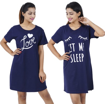 Buy That Trendz Women Nightshirts(Blue)