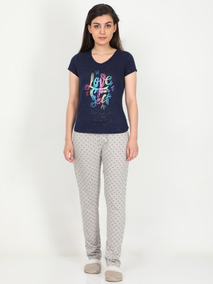 PIPER INTERNAATIONAL Women Printed Multicolor Top & Pyjama Set