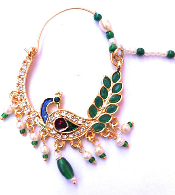NIKYANKA Zircon Gold-plated Plated Brass Nathiya