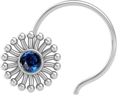 jsaj Sapphire Sterling Silver Plated Sterling Silver Nose Stud