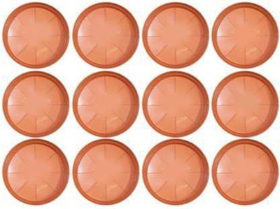Flipkart SmartBuy 8 Inches Wide Premium Quality Saucer / Base Tray for Pots / Planter Plant Container Set (Pack of 12, Plastic) Plant Container Set(Pack of 12, Plastic)