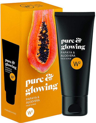 W2 Pure & Glowing Papaya & Aloevera Face  Scrub(100 g)